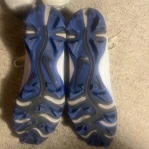 Nike Blue and White football cleats